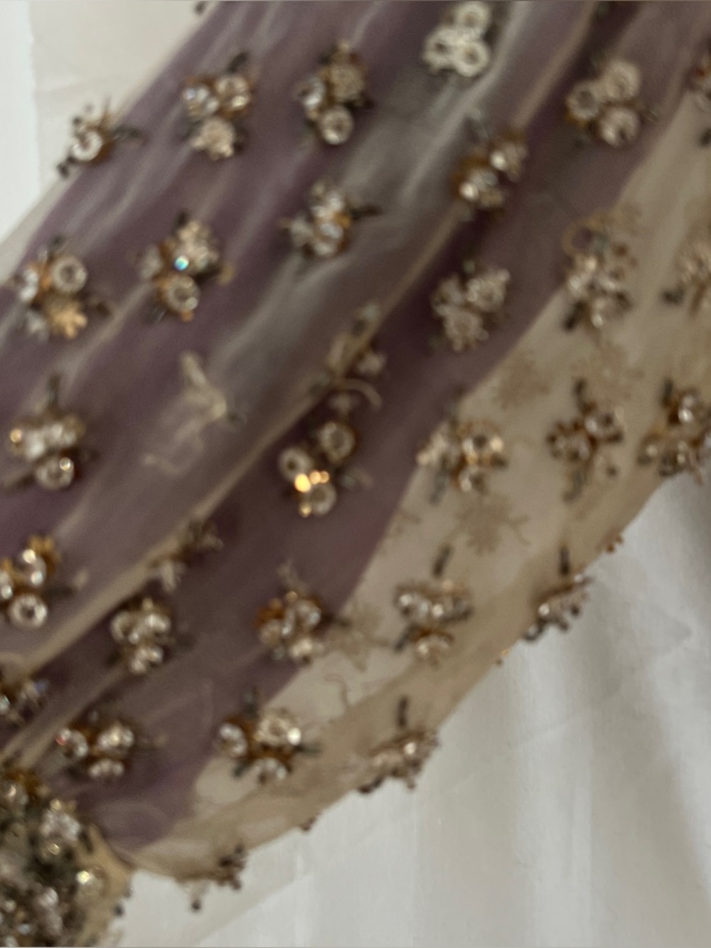 60s Couture Beaded Evening Top Heavy Crystal Embellishment Silk Cropped Italy S - Picture 10 of 13